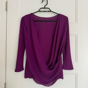 OPEN BACK ELEGANT PURPLE WOMEN'S TOP BLOUSE XS ZARA